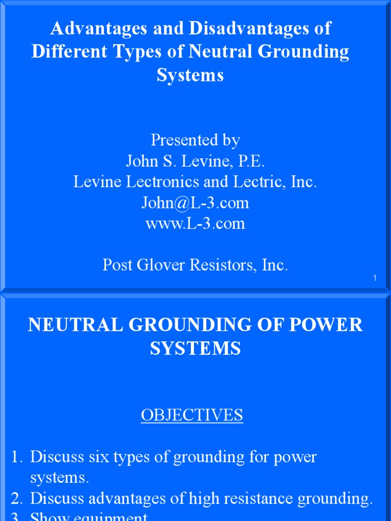 High Resistance Grounding Overview | PDF | Resistor | Relay