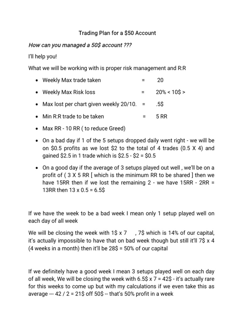 Trading Plan Updated-1 | PDF