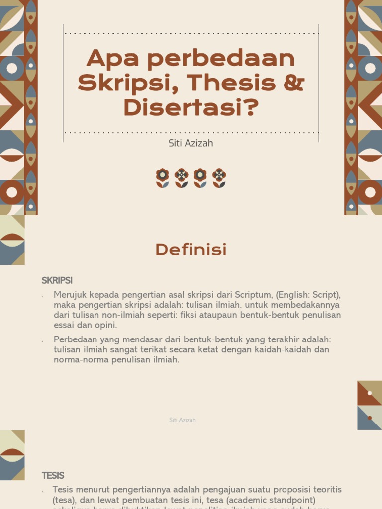 Apa Beda Skripsi Thesis Dan Disertasi Pdf