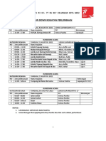 Schedule Perlombaan Tanggal 20, 21, 27 & 28 Agustus 2022