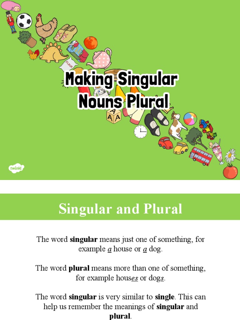 Understanding Singular and Plural Nouns | PDF | Plural | Grammatical Number