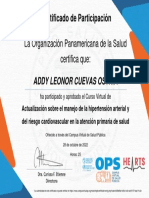 Actualización Sobre El Manejo de La Hipertensión Arterial y Del Riesgo Cardiovascular en La Atención Primaria de Salud-Certificado Del Curso 2511478