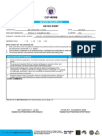 Cot Rating Sheet For MT 2022 2023