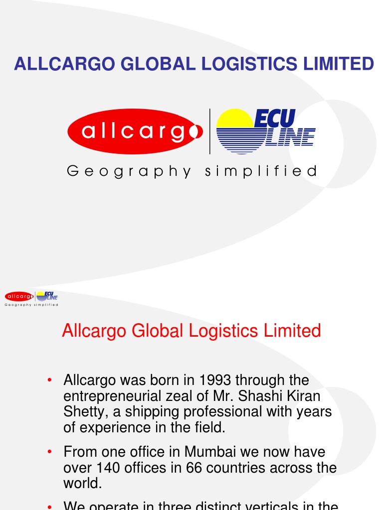 Allcargo Global Logistics Overview | PDF | Cargo | Containerization