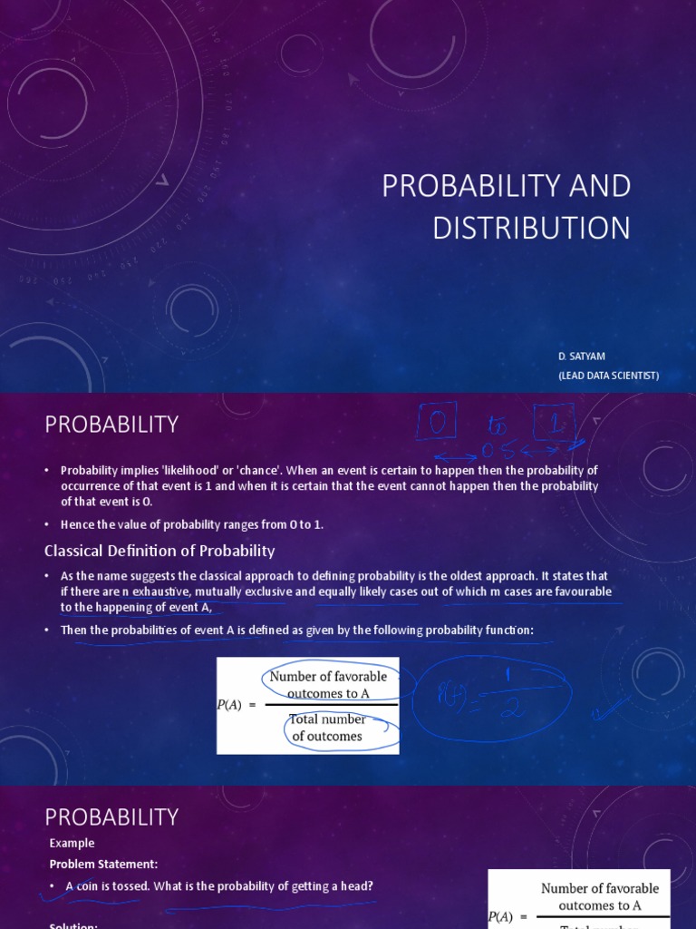 Probability and distribution deck pdf probability distribution