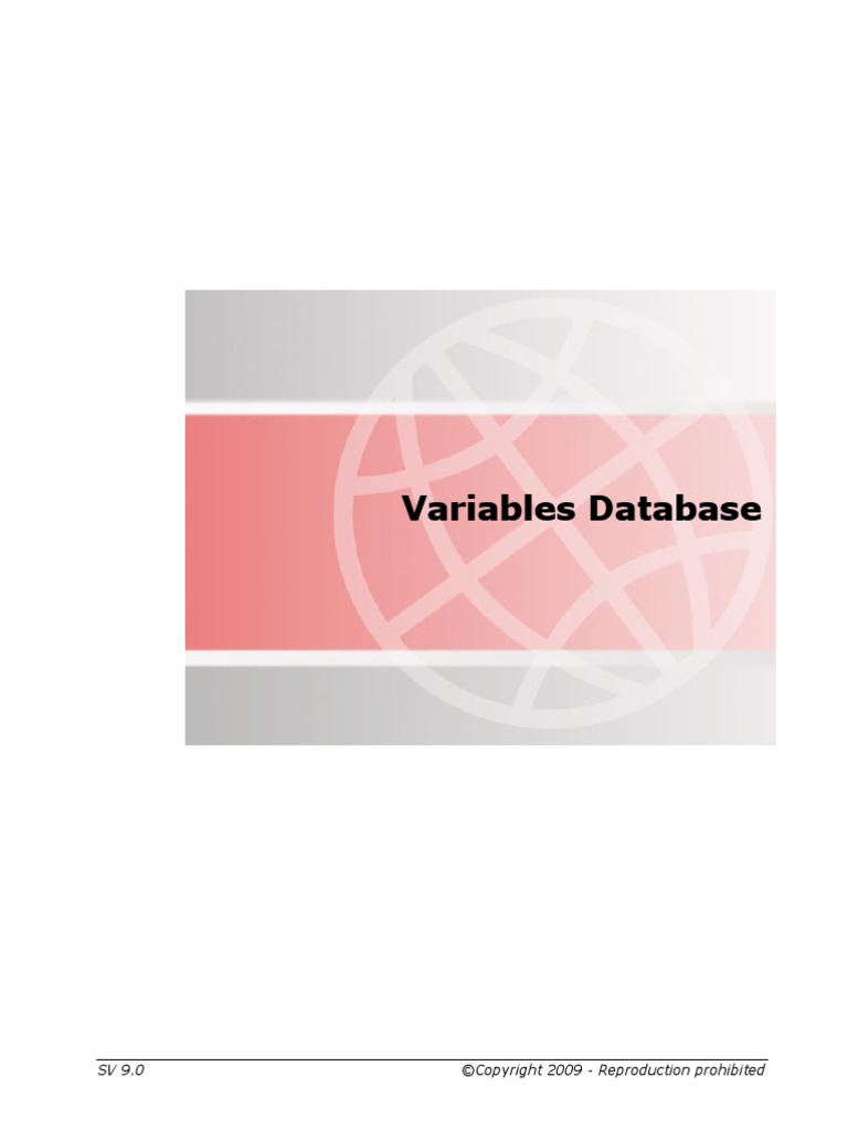SV 4 Variables Database ENU | PDF | Databases | Pixel