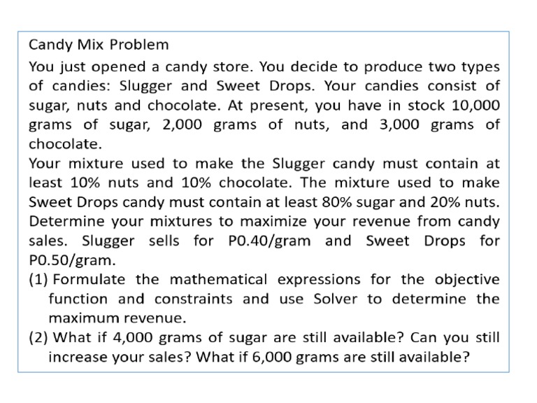 Candy Mix Problem | PDF