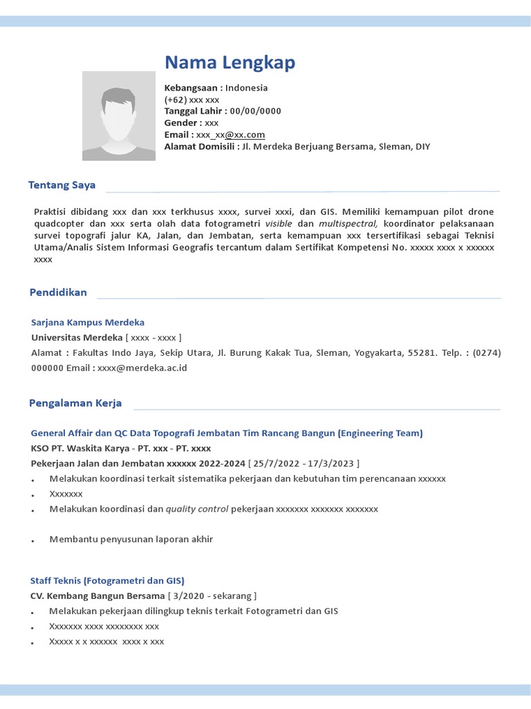Contoh CV Simple | PDF