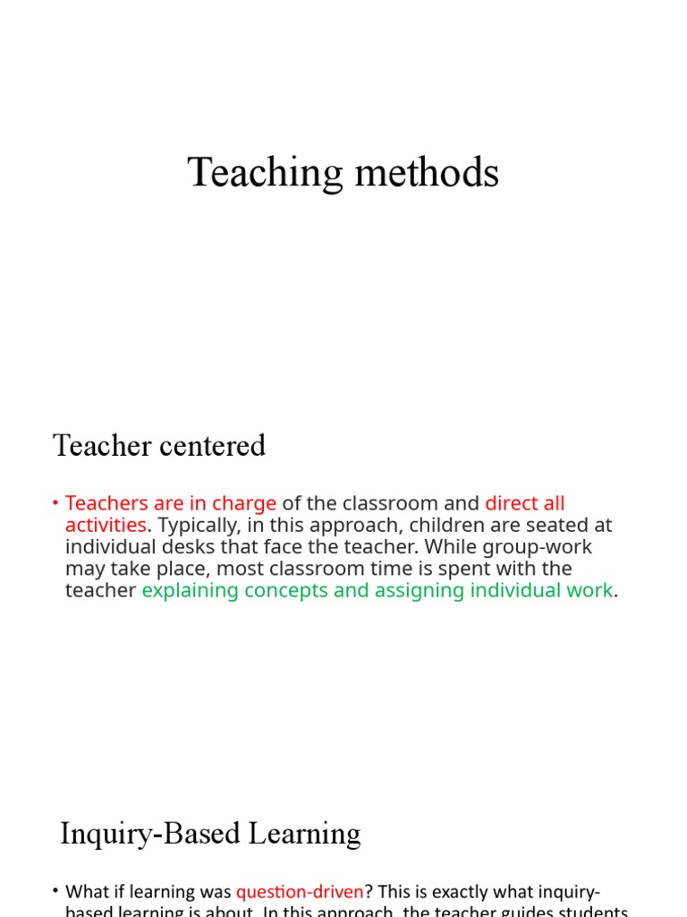 Teaching Methods | PDF