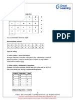 Cheat Sheets - Coding and Decoding