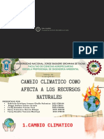 Cambio Cliamtico Como Afecta A Los Recursos N, Grupo 8