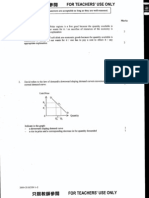 2000 Economics Paper 1 Marking Scheme