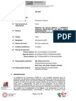 Silabo - Riesgos en Salud Mental y Primeros Auxilios VB