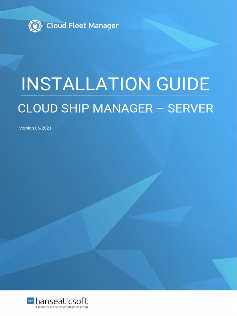 Cloud Ship Manager Server Installation Guide | PDF | Server (Computing ...