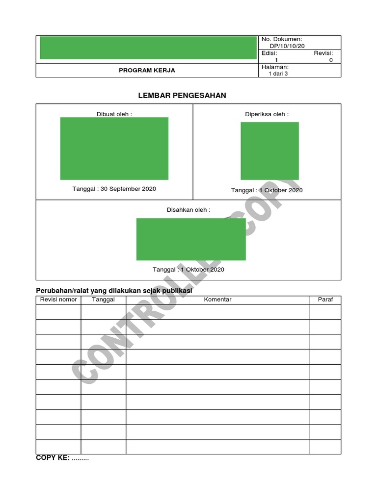Program Kerja Perusahaan 2020-2021 | PDF