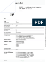 Lembar Data Produk: iC60N - Miniature Circuit Breaker - 1P - 63A - C Curve