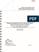 Observatoire Régional de Eau en Afrique Ouest - Analyse Des Performances de La Gestion de L'eau