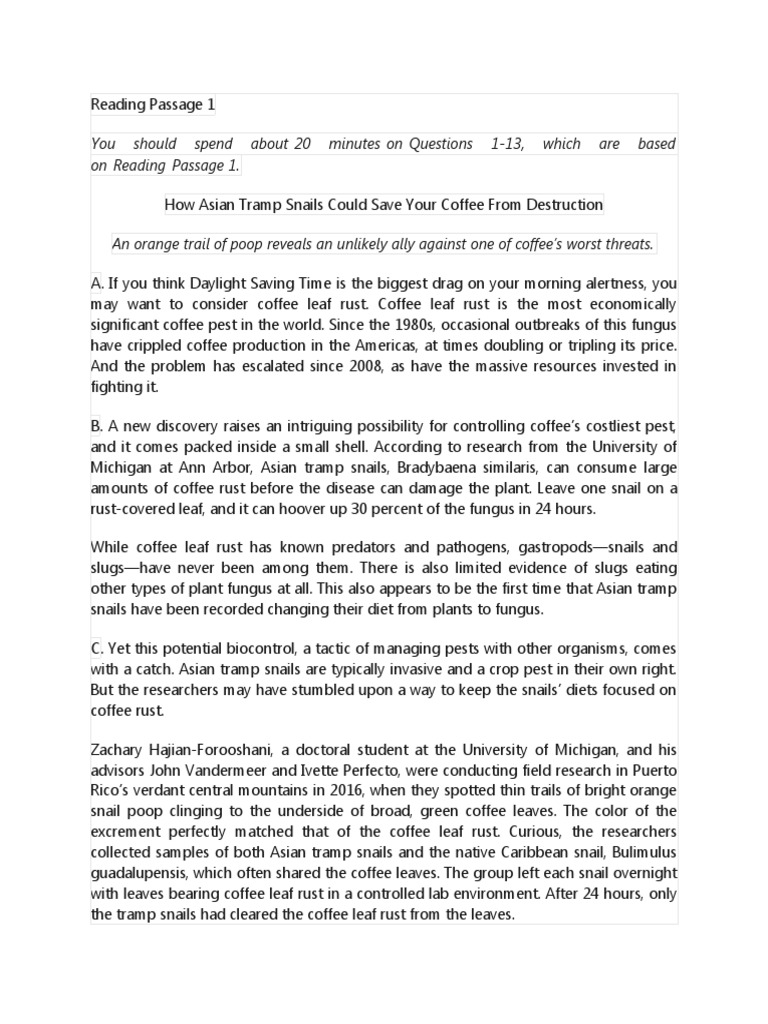 Reading Passage 1 PDF Elevator Biological Pest Control