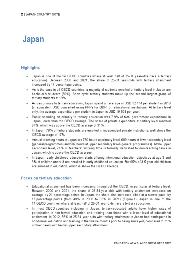 Japan Oecd | PDF | Government Spending | Gross Domestic Product