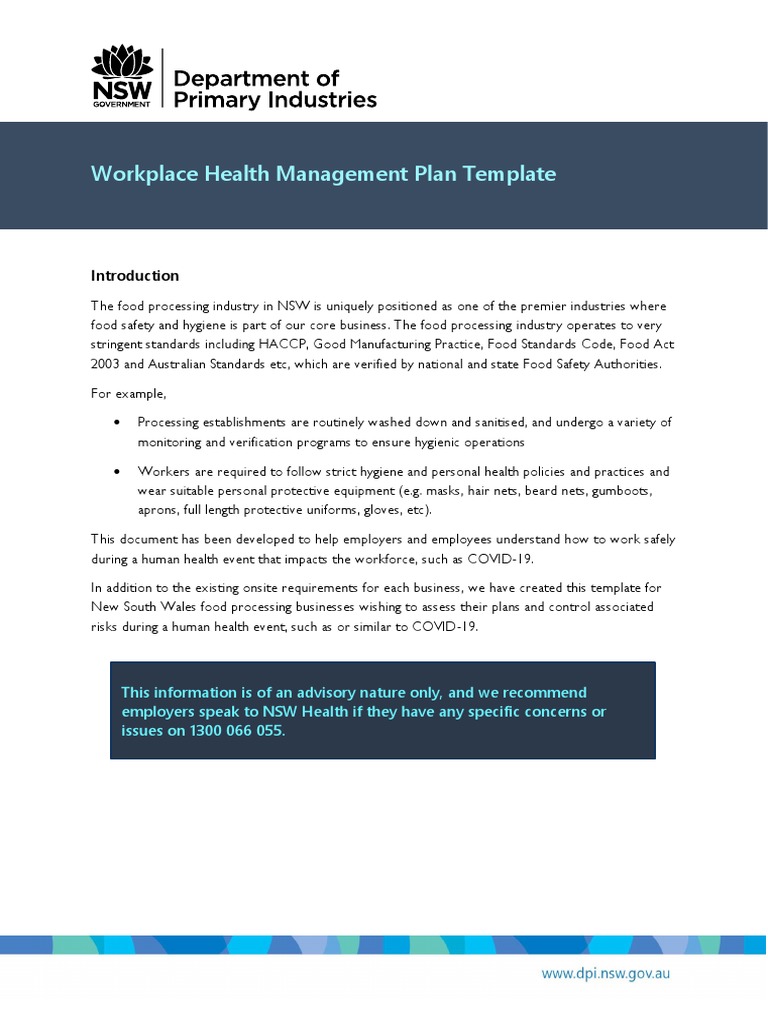 workplace-health-management-plan-template-pdf-personal-protective