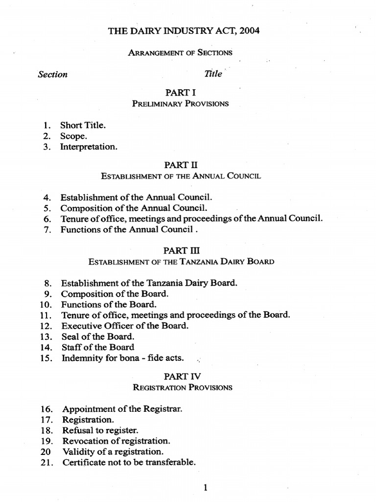 No. 8 of 2004 The Dairy Industry Act PDF