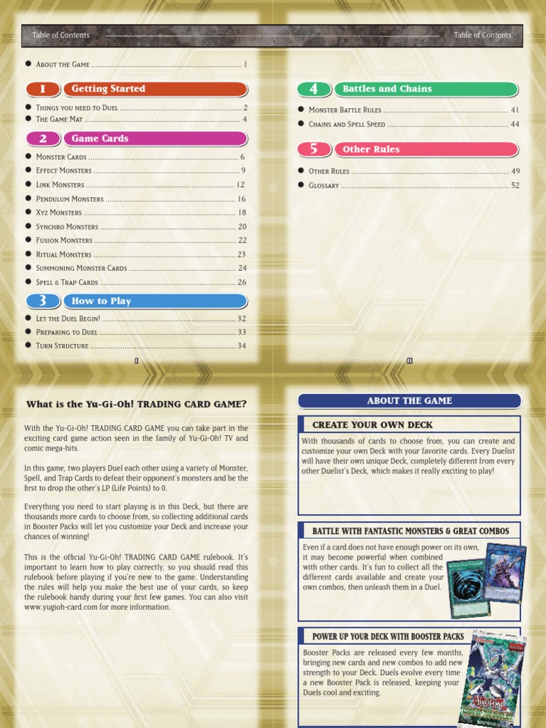 Official Yu-Gi-Oh! Rulebook Guide | PDF | Hobbies | Collecting