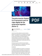 Transformación Digital - Un Framework para El Viaje Digital de Las Empresas