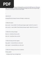 An Example Trading Strategy in PineScript That Uses The ETH - USDT Pair On A 30-Minute Chart.