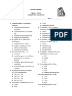 Final 1 Algebra - Octavo