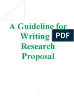 A Guideline For Writing A Research Proposal
