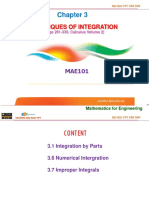 MAE101 CAL V2 Chapter 6 - Techniquse of Integration