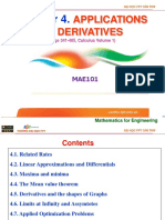 MAE101 CAL V1 Chapter 4 - Applications of Derivatives