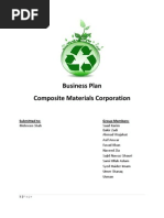 Business Plan Composite Materials Corporation: Submitted To: Group Members