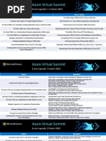 Azure Virtual Summit Overall Agenda