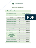 Plan de Estudios Esp. en Derecho Procesal Penal