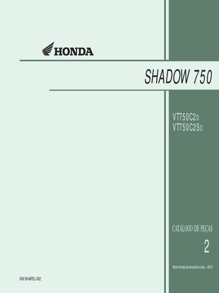 Catalogo de Peças VT 750 Shadow | PDF | Motocicleta | Honda