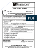 Advanced Pattern Part Test-1 (Apt-1) : Paper