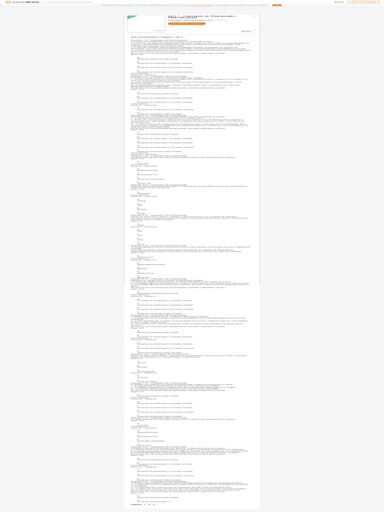 Apol 1 linguagem de programa o uninter 2022 linguagem de