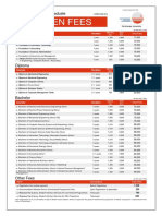 Uniten Fees Table 2022