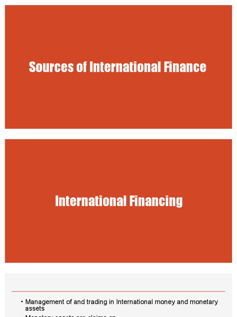 Overview of International Finance Sources | PDF | Foreign Exchange ...