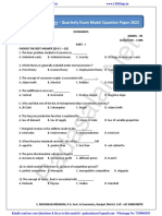 11th Economics EM Quarterly Exam Model Question Paper 2022 2023 English Medium PDF Download
