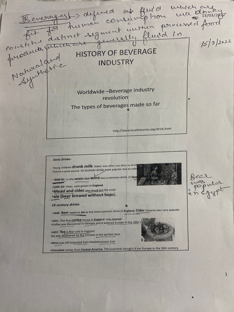 History ft308 PDF Drink Alcoholic Beverages