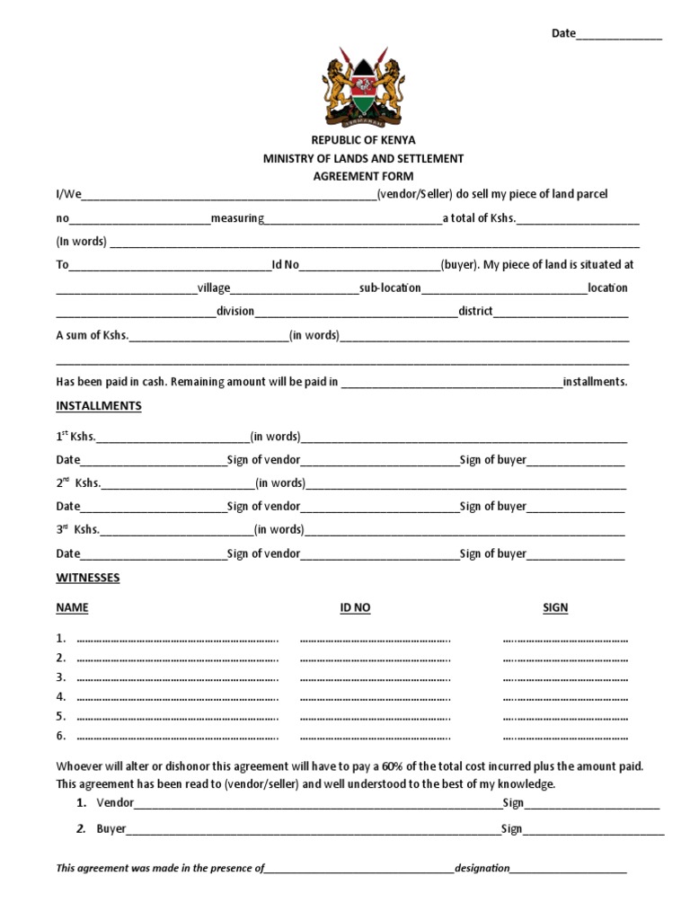 Land Sale Agreement PDF Market (Economics) Financial Markets
