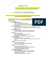 Guide Line For Article Review