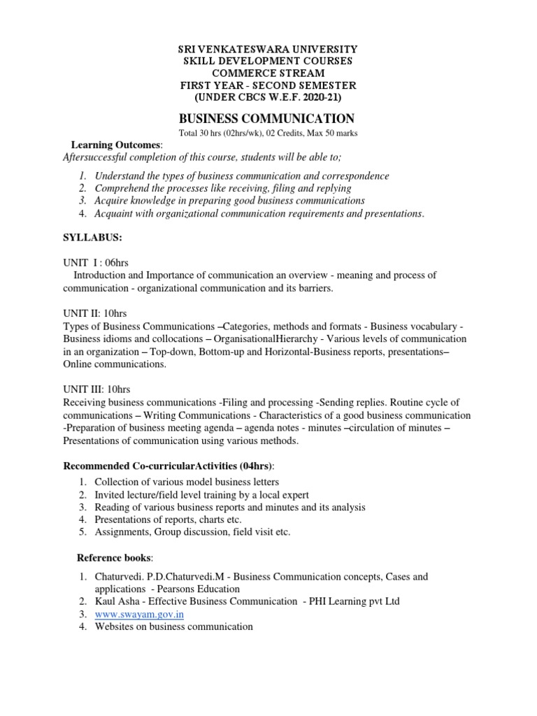 Business communication pdf communication top down and bottom up