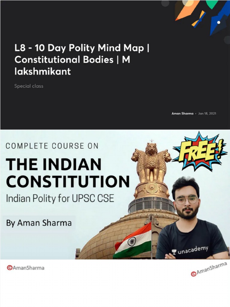 Polity Mind Map Constitutional Bodies M Lakshmikant No Anno Pdf