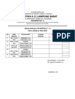 Jadwal Piket Guru SD