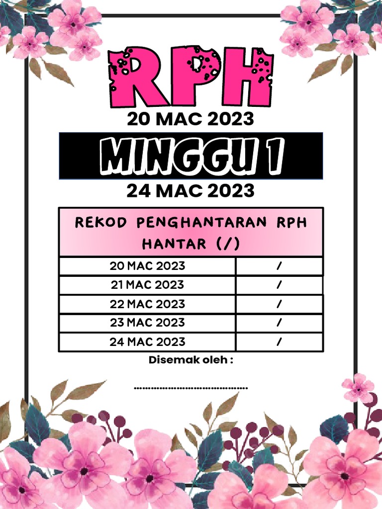 Rekod Penghantaran RPH 2024 | PDF