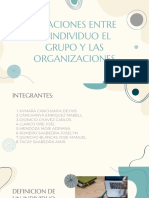 Relaciones Entre Le Individuo Grupo y Organisacion