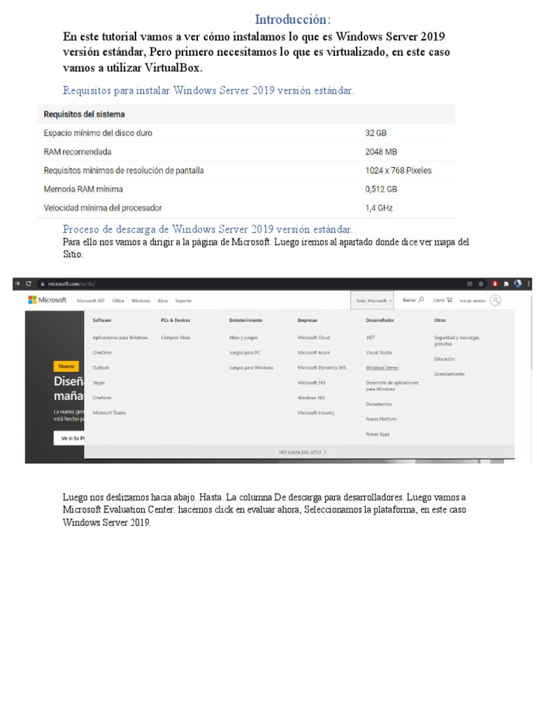 Instalacion de Windows Server (Standard) 2019 | PDF | Microsoft Windows ...
